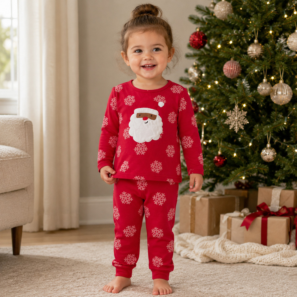 Just One You by Carter's Red Snowflake Santa Holiday Christmas Pajamas | Size 2T